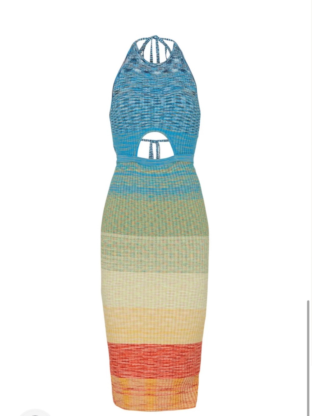 STAUD Estedia Knit Halter Midi Dress